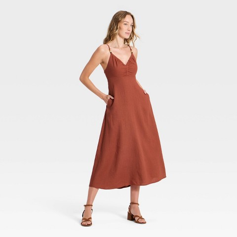 Женские платья Universal Thread Women's Beaded Maxi Sundress - Universal Thread™ Brown M