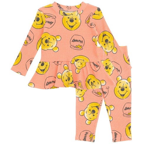 Disney Winnie The Pooh And Piglet Thermal Knit Pajama Set