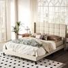 Famapy Queen Size Upholstered Bed Frame with USB Ports & LED Headboard,TB117-Tested Fabric,Style+Safe,Multiple Headboard Styles,Bedroom Centerpiece - 3 of 4