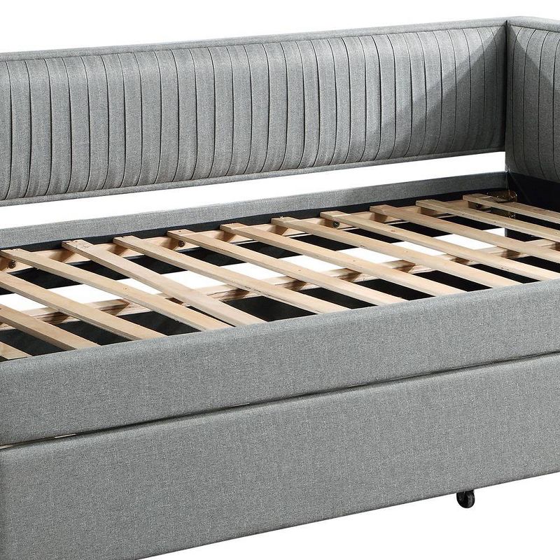 Danyl 88&#34; King Bed Gray Fabric - Acme Furniture, 4 of 7