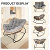 Dexmalle Patio Rattan Wicker Rocking Lounge Chair with Soft Cushion - 4 of 4