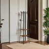 Industrial Style Coat Rack with 3 Shelves and Hooks - Stylish Entryway Storage Solution for Coats, Bags, and Accessories - image 4 of 4