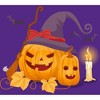 Women's Design By Humans Halloween Witch Pumpkins With Bats By VectorVillain Racerback Tank Top - 2 of 3