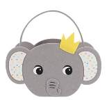 Novelty Felt Decorative Elephant Easter Basket Gray - Spritz™