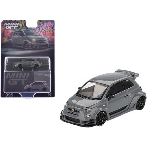 ABARTH 595 #49 "LB-Works x Abas Works" Gray Limited Edition 1/64 Diecast Model Car by Mini GT - 1 of 4