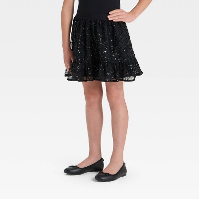 Girls' Halloween Tutu Skirt - Cat & Jack™ Black