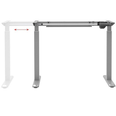 AdjustaFlex 44.8" Grey Electric Sit-Stand Desk Frame with Single Motor