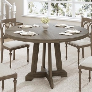 ODK 47 inch Round Dining Table for 4-6 People, Kitchen Table, Wood Circle Table,Kitchen & Dining Room Table for Dining Room Kitchen - 1 of 4