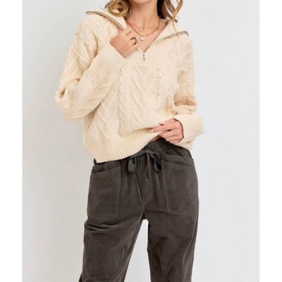 Women's Half Zip Janey Sweater - Sweet Lovely by Jen