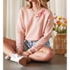 Women's Wo's Ribbon Bow Graphic Sweatshirt - OAT COLLECTIVE - 2 of 2