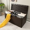 Tangkula 120 Gal Large Resin Deck Box Weather-resistant Resin Box w/ Hydraulic Lift Lid & Lock Hole Storage Bin for Cushions - 3 of 4