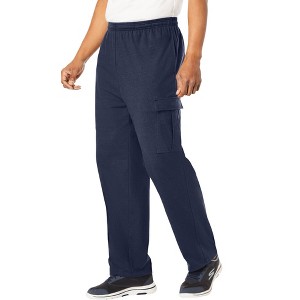 KingSize Men's Big & Tall Lightweight Jersey Cargo Sweatpants - 1 of 4