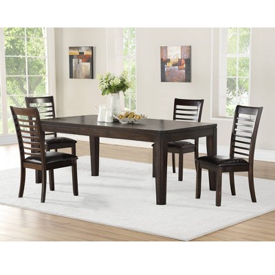 5pc Ally Extendable Dining Table Set Espresso - Steve Silver