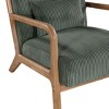 APRILSOUL 32.25"Scandinavian Solid Wood Lounge Chair Ribbed Corduroy Armchair with Lumbar Support - 4 of 4