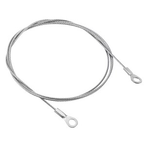 Unique Bargains Stainless Steel Lanyard Cable Eyelets Ended Security Wire Rope Silver 4 Pcs - 1 of 4
