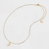 14K Gold Dipped Enamel "P" Initial Pendant Necklace - A New Day™ Gold/White - 2 of 4