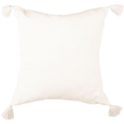Mariella 16" Square Blue and White Cotton Pillow