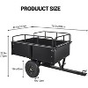 750Lb Heavy Duty Utility Trailer w/Removable Sides, 15 Cu.Ft ATV/Garden Dump Cart, Pneumatic Tires For Lawn Mowers, Tractors, Farm (Black/Yellow) - 2 of 4