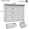 Sincido 6 Drawers Dresser for Bedroom, Farmhouse 48" Wide Dressers w/Roman Column - 4 of 4