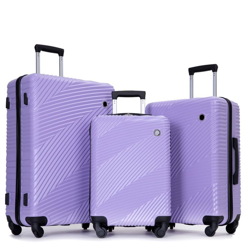 3 Piece Luggage Sets, Lightweight Suitcase With 2 Hooks And 360 Degree Spinner Wheels For Men Women (20in/24in/28in), 1 of 7