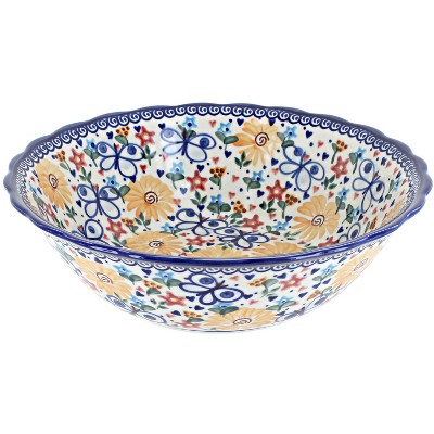 Blue Rose Polish Pottery Butterfly Large Serving Bowl : Target