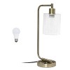 Modern Iron Desk Lamp with USB Port and Glass Shade - Lalia Home - 3 of 4