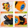 Monster Truck Toys Friction Powered Toy Cars Push and Go Vehicles for Kids Christmas Birthday Party Gift for Boys Girls Aged 3-5 Orange - 2 of 4