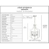 Urban Ambiance Luxury Contemporary Chandelier 26''H x 16.625''W,  Brushed Nickel Finish,  Mesa Collection, UHP4374 - 3 of 4