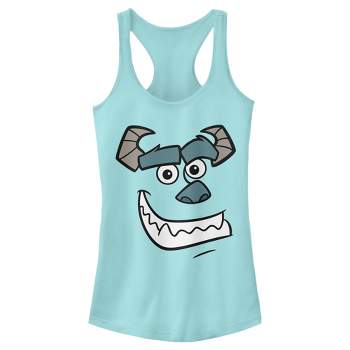 Juniors Womens Monsters Inc Sulley Face Racerback Tank Top