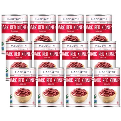 Made With Organic Dark Red Kidney Beans - Case of 12/15 oz