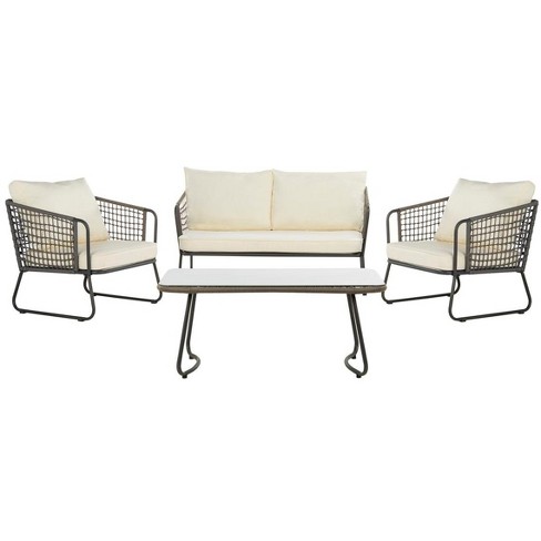 Benjin 4 Piece Patio Outdoor Living Set  - Safavieh - image 1 of 4