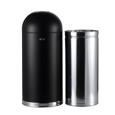 Eternal Black Stainless Steel 56L Open Top Trash Can
