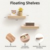 ChicFurnit Wall Shelf Set Floating Wood Shelves Invisible Brackets Hanging Shelf for Books Storage for Indoor Living Room, Maple, 11.81"*3.94"*1.57" - 3 of 4