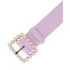 INSPIRE CHIC Women's Faux Leather Pearl Buckle Wide Waist Belts 40.9" X 1.2" - 2 of 4