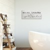 Stupell Industries Relax Unwind and Get Naked Phrase Charming Distress Gallery Wrapped Canvas Wall Art, 10 x 24 - 2 of 4