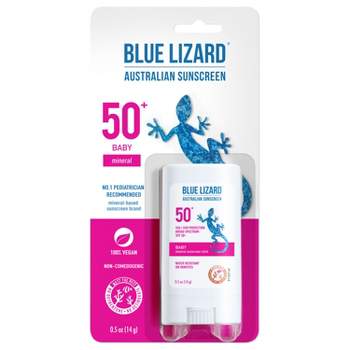 Blue Lizard Baby Mineral Sunscreen Stick for Face and Body - SPF 50+ - 0.5 oz