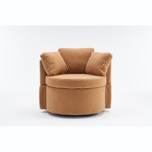 XINGHANZHENXUAN Storage Chair with Back Cushion, 3 Pillows, 360° Rotating Accent Chair for Living Room, Bedroom - 1 of 4