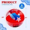 Patriotic Beach Ball - 2 pcs per pack - Inflatable Pool Floats and Pool Accessories, 4th of July Party Favors - 2 of 4