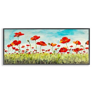Stupell Industries Bright Red Poppies Meadow, 30" x 13" - 1 of 4