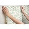 RoomMates Willow Magnolia Home Wallpaper Green: Self-Adhesive, Peelable, Repositionable, Botanical Leaf Pattern, 34 Sq Ft Coverage - 4 of 4