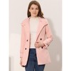 INSPIRE CHIC Women's Winter Stand Collar Double Breasted Outwear Coat - 3 of 4