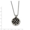 Black Bow Jewelry Titanium and Black Enamel Diamond Circle Necklace - 2 of 4