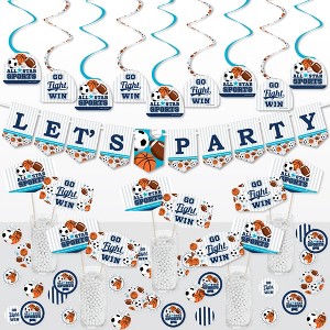 Big Dot of Happiness Go, Fight, Win - Sports - Baby Shower or Birthday Party Supplies Decoration Kit - Decor Galore Party Pack - 51 Pieces - 1 of 4