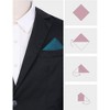 INSPIRE CHIC Men's Solid Color Herringbone Textured Pocket Square - 3 of 4