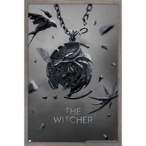 Trends International Netflix The Witcher: Season 3 - Medallion Key Art Framed Wall Poster Prints - 1 of 4
