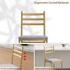 Bar Stools Set of 4, Faux Leather Bar Chair with Back, Thick Cushion, Upholstered Counter Height Bar Stools - 3 of 4