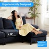 Mjkone U Shaped Sectional Sofa, 4-Seat Modular Sofa, Living Room Modern Couch with Chaise - 3 of 4