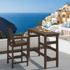 Hyleory 60" Long Counter Height Outdoor Dining Table, Patio Rectangle HDPE Bar Table for Bar Stools - 3 of 4