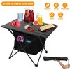 iMountek "Foldable Camping Table with Storage Basket – Portable Aluminum Roll-Up Table with Carry Bag for Camping, Hiking, BBQ & Picnic" Black Size M - 2 of 4