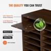VEVOR Literature Organizers, 12 Compartments Office Mailbox with Adjustable Shelves, Wood Literature Sorter 20.4x12x16.1 inches, EPA Certified - 4 of 4